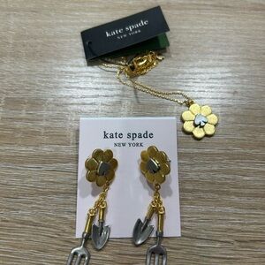 Kate Spade Flower Necklace/Earring Set